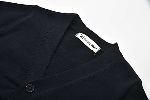 SMINLING Pinker Boys School Uniform Cardigan Sweater V-Neck Soft Cotton Clothing3