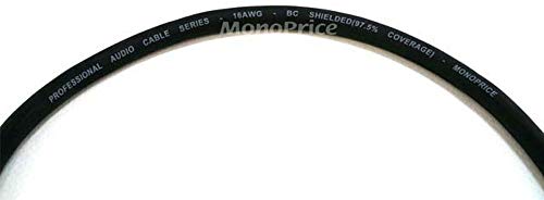 Monoprice Xlr Male To Rca Male Cable - 10 Feet - Black, 16Awg Shielded Twisted Pair Oxygen-Free Copper Braid Conductors, E21 Gold Plated Connectors - Premier Series #TOP2