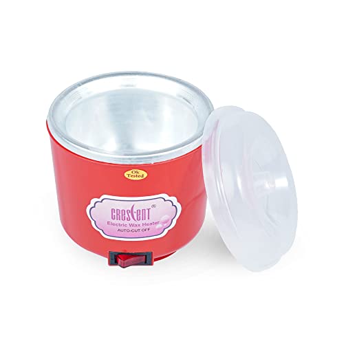 Image of CRESCENT Professional Electric Wax Heater With Automated Temperature Control For Women, Shock Proof, Red - 1 Piece