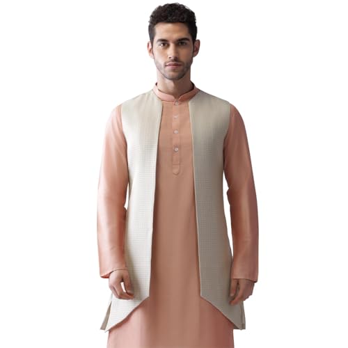 Image of KISAH Men's Jacket - Jacquard Silk Blend - Indian Wedding Outfit for Men - Ideal for Weddings and Festivals