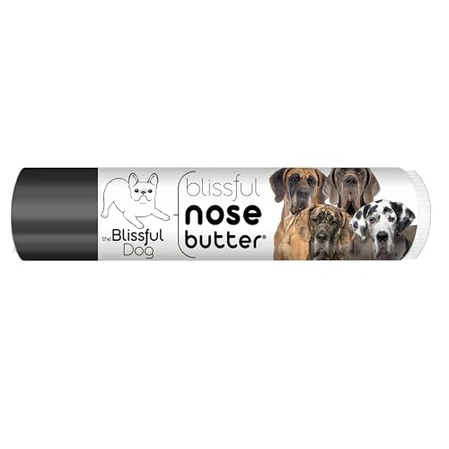 Image of The Blissful Dog Great Dane Nose Butter for Dry, Cracked Skin, Lick-Safe Dog Nose Balm with Moisturizing Shea Butter, Almond, Olive, and Essential Oils, Pet Supplies, Uncented, 0.15 oz.