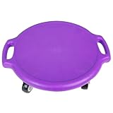 Kids Sitting Scooter Board with Universal Wheels Swivel Casters Round Plastic Floor Surfer Sports Scooters with Rollers Autism Kids Sensory Scooter Board for Gym Class Physical Education Home Use