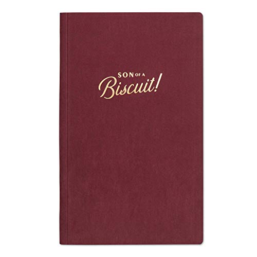 DesignWorks Ink Cloth Cover Notebook Son of a Biscuit - Burgundy 7.25" x 11.25"