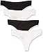Produktbild Amazon Essentials 4-Pack Modal Thong-Underwear, Schwarz/Weiß, 42, 4er-Pack