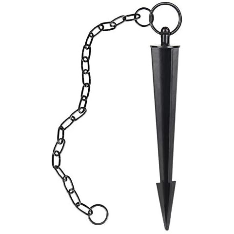 Tfro & Cile Rain Chain Anchoring Stake Black Cone Garden Locator for Gutter - 29.8 Inch Length Cover