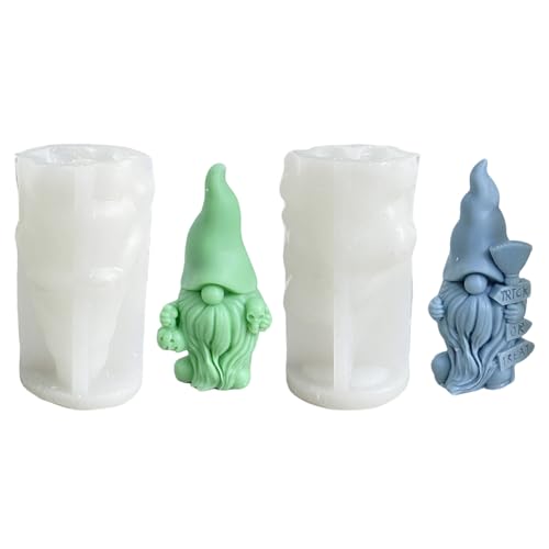Moldes de silicona para fundición, molde de silicona para Halloween, con calavera de calabaza, molde de fundición, molde de silicona para fundición de velas, moldes de yeso para jabón y yeso (A+B)