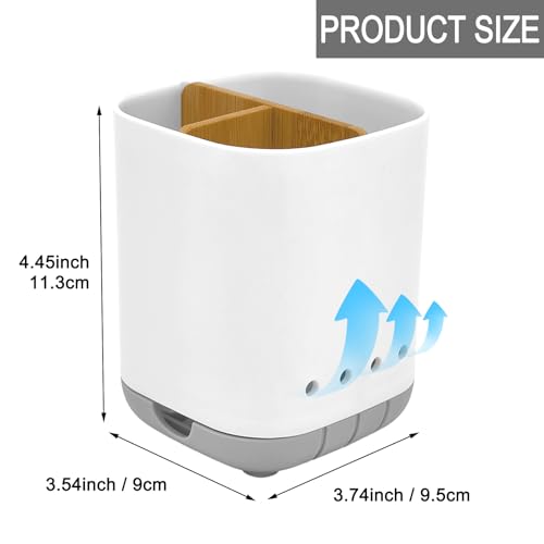 Toothbrush-Holder-with-Bamboo-DividerDetachable-for-Easy-Cleaning-Bathroom-Countertop-OrganizerPlastic-3-Slots-Electric-Toothbrush-and-Toothpaste-Holders-Storage-Caddy-for-Bathroom-VanitySinkGrey