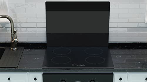 ALLboards Glass Chopping Board Black Classic Black 60x52cm Cutting Board Splashback Worktop Saver for Kitchen Hob Protection Hot Cover Heat Resistant Multi-Glass Plate Dishes Pad Work Surface - Image 4