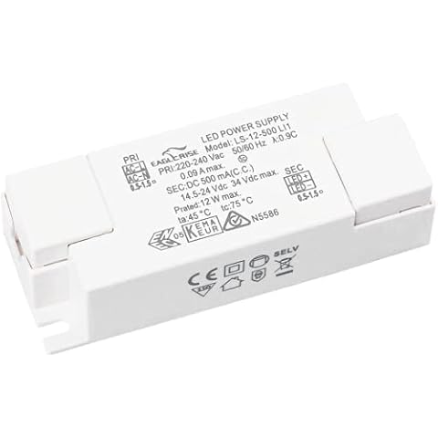 LED Transformer 500 mA Constant Current 8 W - 12 W Flicker-Free LED Power Supply Driver Transformer Driver Cover