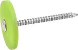 Hillman 461442 Electro-Galvanized Plastic Cap Roofing Nails, #12 x 1-1/4', 2000 Pieces