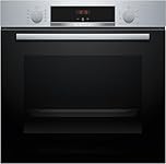 Bosch HBA534BS3F, Forno da incasso, EcoClean: pulizia della parete posteriore senza alcun detergente, Display LED Rosso,Inox, 60 x 60 cm