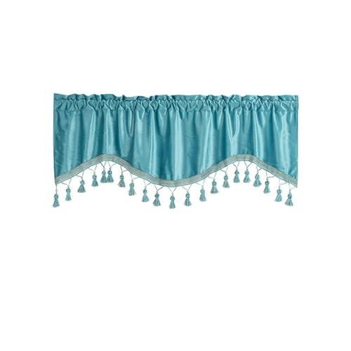 Petit rideau de porte occultant bleu à franges style américain
