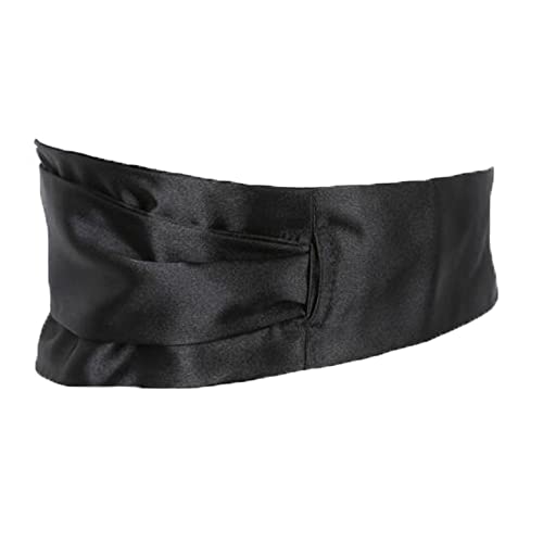 Wallerg Satin Wedding Party Bow Sash-Black Color (Yc-Bride Belt-32) #TOP2