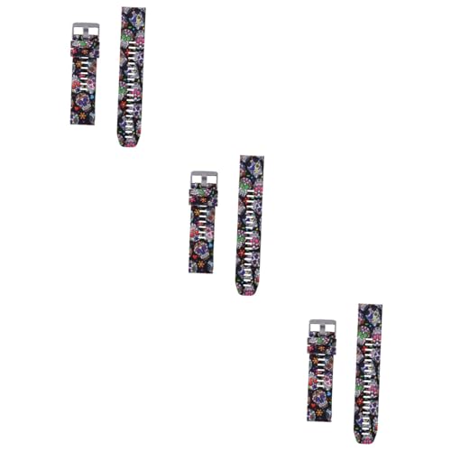 Bracelets de montre connectée UKCOCO en silicone crâne pour modèles 5/935/945 - 2