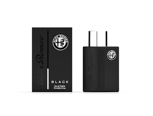 Image of Alfa Romeo BLACK Eau De Toilette (40ml) | Grapefruit, Black Rose, Dark Woodsy Notes | Long Lasting Perfume