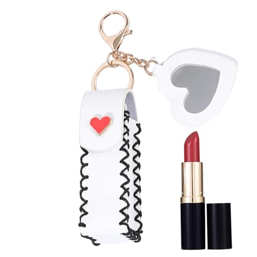 Portachiavi, portarossetto ergonomico con fibbia per cintura, bianco, Se référer au descriptif, riferimento alla descrizione