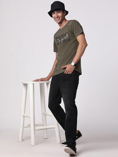 Image of ADRO Tshirt for Men | Printed T Shirt for Men | 100% Cotton Regular Fit T-Shirt |Printed T Shirt