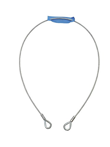 Set de 5 x Eslinga de acero con casquillos 100cm x 4mm, plata, carga máxima BGV C1 70kg - Pack cables de acero / Cuerdas para colgar focos - showking