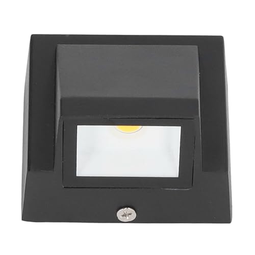 Haofy Aplique de Pared LED, Lámpara Exterior Impermeable de Aluminio, Luz Cálida de 3000 K para Jardín, Camino, Porche, Acabado Negro