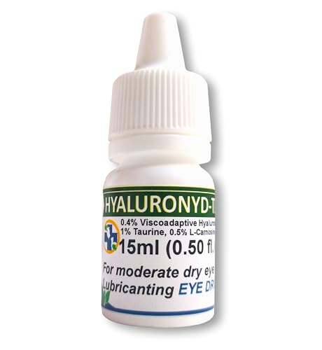 Lubricating Gel Eye Drops 15ml With Hyaluronic Acid 0.4% & L-Carnosine & Taurine For Pets Cat/Dog Moisturizer Soothes Dryness And Irritation & Itchy, Daily Use To Relieve Dry Eyes, Artificial Tears