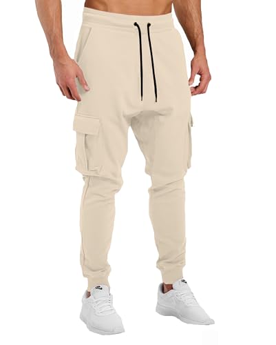 Image of JUGULAR Men's Regular Fit low Rise Cotton Solid Stylish Cargo Track Pants