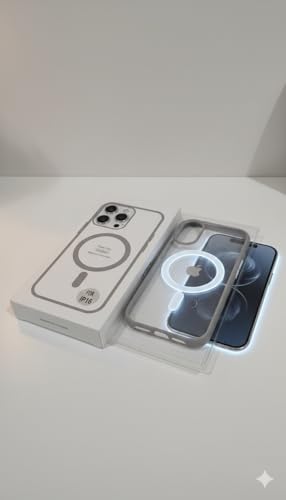 BATCHONE Back Cover for iPhone 16 | Matte Finish Shockproof Case | Compatible with MagSafe | Premium Polycarbonate Protection (Gray)