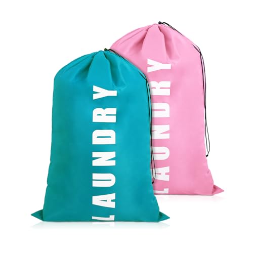 saerryor 2 Pack Travel Laundry Bags 91cm×61cm Dirty Clothes Bag With Drawstring Machine Washable Reusable Washing Bags For Laundry Home Travel Camping