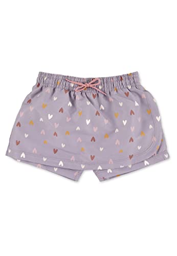 Sterntaler Badeshorts Herz Print - Mädchen Schwimmrock mit integrierter Badehose - UV-Schutz 50+ Badeshorts mit Windeleinsatz bis Größe 86/92 - Badebekleidung, pastellviolett, Größe 104