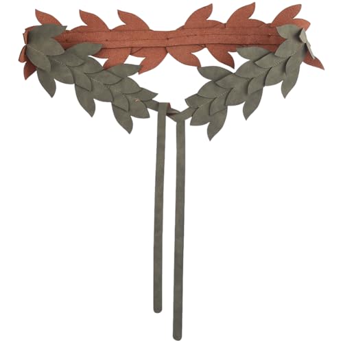 GORGECRAFT Green Leaf PU Leather Belts Medieval Renaissance Sash Belt