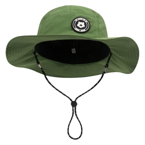 Soft Nylon Toddler Sun Hat Baby Hot Days Fisherman Hat for Outdoor Activities Like Garden Visits & Beach Trip Army Green