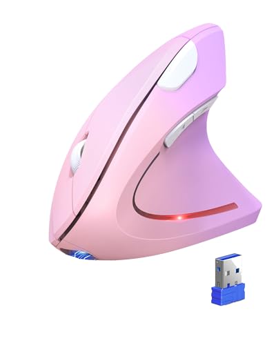 TECKNET Ratón Ergonómico Inalámbrico Recargable, Raton Vertical Bluetooth Multidispositivo(BT5.0/3.0 + 2.4G) 4800DPI Ajustable, 6 Botones, Raton Inalámbrico para Ordenador, Portátil, Mac, PC, Windows
