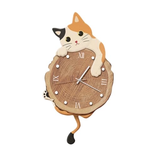Horloge murale à pendule chat cadeau idéal pour amis des félins