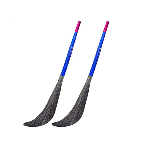 Image of BBT Phool Jhadu | Natural Grass Broom Stick for Home Cleaning | Eco-Friendly Long Handle Jhadu | Anti Dust, Lightweight & Durable Pack of- (2, BAHUBALI)