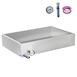 Maple Syrup Evaporator Pan 15.5Gal 304 Stainless Steel Maple Syrup Evaporator with Valve and Thermometer 30 x 20 x 6 Inch Feed Pan for Boiling Maple Syrup for Home and Outdoor Use