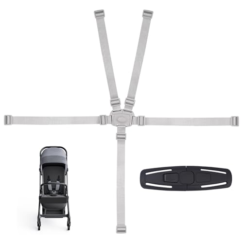 Image of High Chair Straps Replacement, 5 Point Safety Harness with Adjustable Length & Chest Clip, Easy to Install Straps Belt, Highchair Accessories Compatible with Graco