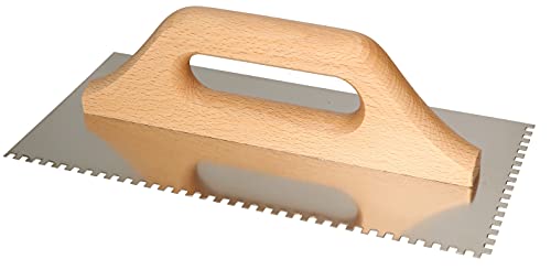 KOTARBAU® Edelstahl 280 x 130mm Zahnkelle 4x4 mm mit Holzgriff