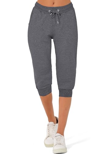 Smith & Solo Jogginghose Damen 3/4 - Sporthose Capri Kurze Hose...