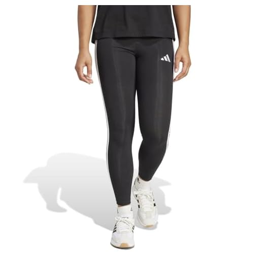 adidas Femme Essentials 3-Stripes Cotton Leggings, Black/White, XXL