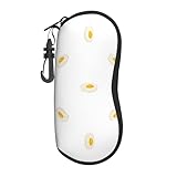 Hceaatb Estuche para gafas de sol Delicious Omelette, funda suave ultraligera con cremallera con clip para cinturón, bolsa de viaje para gafas de sol para hombres y mujeres