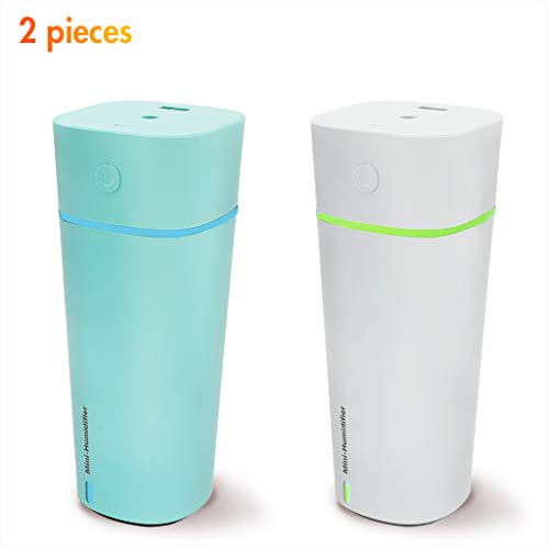 NUMIFUN Small Humidifiers Mini Humidifier with 7 LED Warm Lights Portable Personal Humidifier Quiet  - //coolthings.us