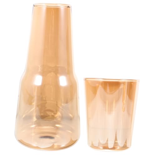 1 Set Cold Water Bottle for One Person Water Jug Water Pitcher Water Kettle Milk Holder Cold Water Container Cold Water Dispenser Carafe with Cup Water Decanter Water Carafe Glass Unomor