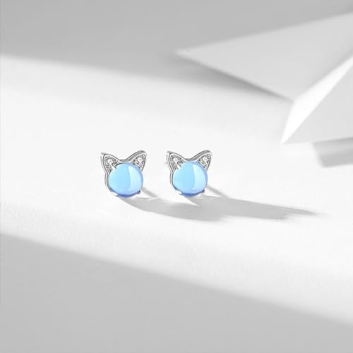 BG&WLing Cat Stud Earrings Sterling Silver Hypoallergenic Tiny Stud Earrings Cute Animal Earring Studs for Women4