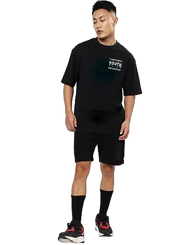 Image of Mens Oversized Printed Half Sleeve Branded Cotton T-Shirt for Mens || Back Printed t Shirts for Men || Oversized t Shirts for Men