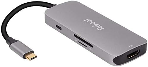 USB C Hub, 6-in-1 USB C Adapter with Ethernet Port, 4K USB C to HDMI, 100W Power Delivery, 3 USB 3.0 Ports for MacBook/Pro/Air & Type C Windows Laptops