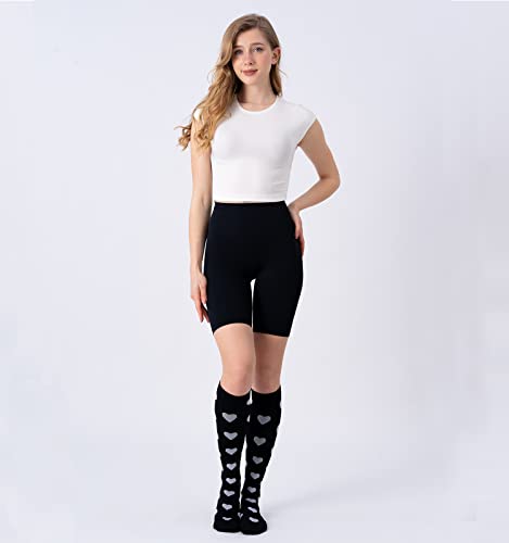 Saniripple (3 Pairs) Compression Socks 20-30 Mmhg Long Socks For Women And Knee High Socks For Women Black Colorful S/M #TOP4