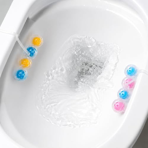 Image of Toilet Bowl Cleaner Clip with Freshness Balls Rim Hanger for Bathroom