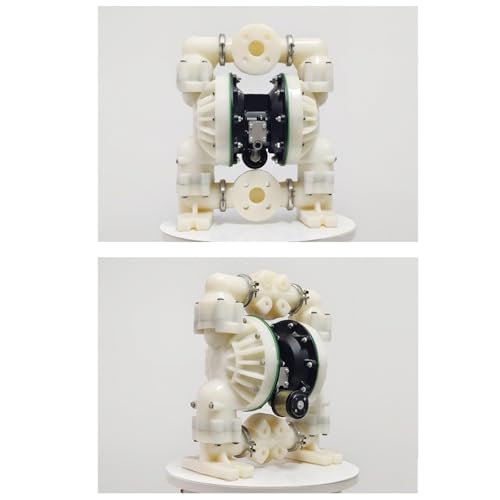Pompe pneumatique à membrane PTFE avec corps robuste usiné pour process chimiques - 6