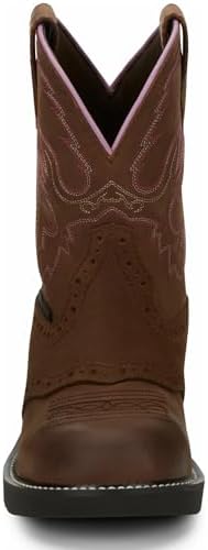 Justin Original Workboots Womens Wanette Steel Toe Eh Pull On Work Safety Shoes Casual - Brown - Size 8.5 B | Image 4