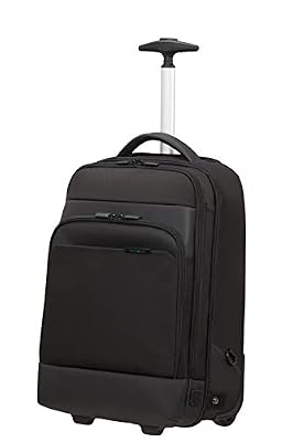 Samsonite Mysight - Zaino per laptop da 17,3" con ruote, Zaino Trolley da 48 cm, con Funzioni Intelligenti, Ergonomico, 25,5 L, Nero