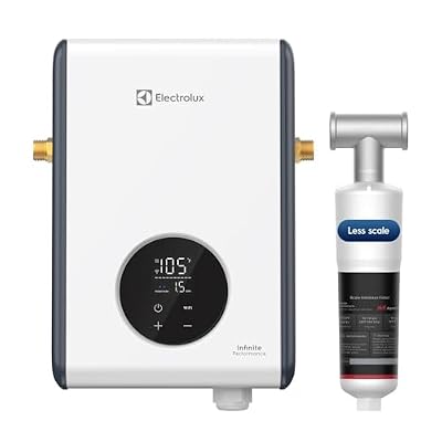 Electrolux 14kW Tankless Water Heater Electric with WiFi & Scale Inhibitor, 240V Instant On Demand Hot Water Heater, Max 3.4 GPM, 1-2 Point of Use, Stable Temp, Indoor Installation